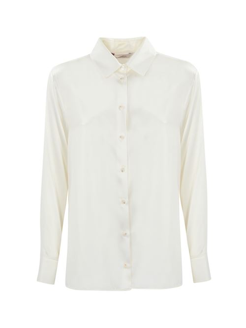 Camicia Finire in raso di seta bianco MAX MARA LEISURE | 2426116018600005